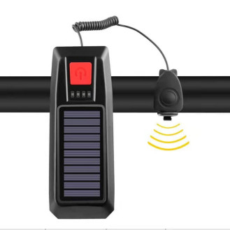 Фонарь для велосипеда с солнечной батареей и клаксоном LY-17
