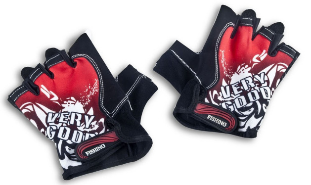  Классические спортивные перчатки полу-палец LongKeeper, красный